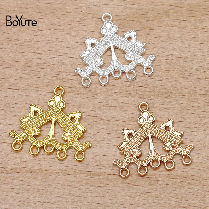 

Пористый соединитель из металлического сплава BoYuTe (50 шт./лот) 34*31 мм, подвески «сделай сам», фурнитура для ювелирных изделий ручной работы, ко...