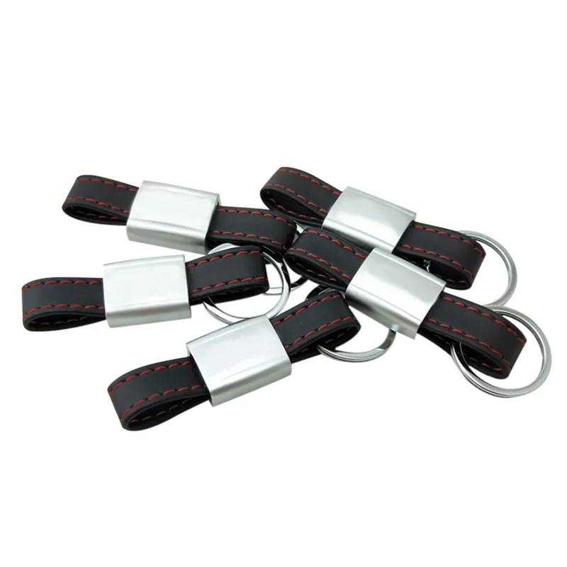 Автомобильный брелок черный красный кожаный для Audi Sline VW R RS Для AMG|Кольца ключей| |