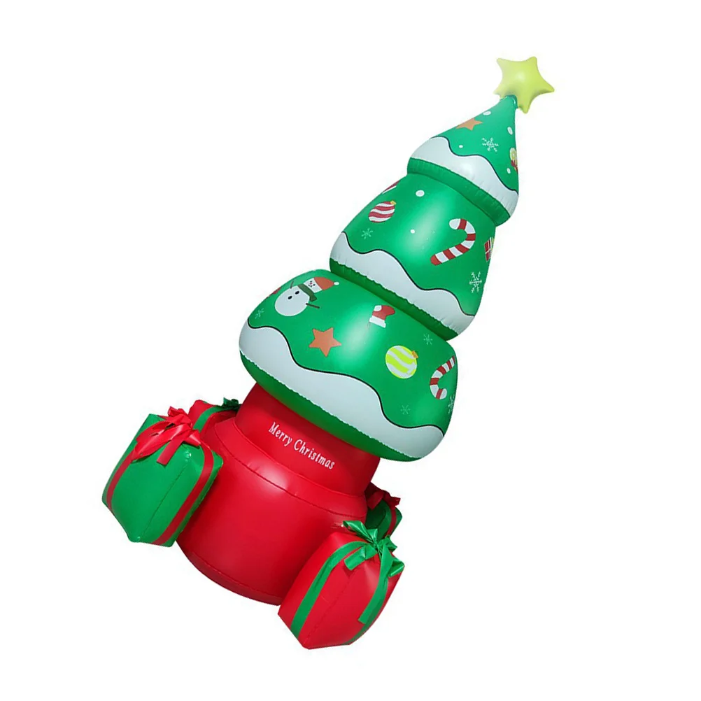 

1 шт. Забавный уличный украшение для рождественской елки, Забавный светодиодный надувной уличный Декор