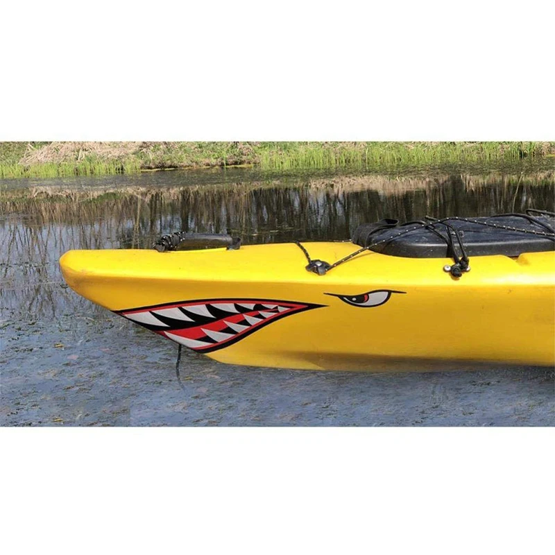 2 шт. водонепроницаемые виниловые наклейки с изображением Зубов Акулы | Спорт и