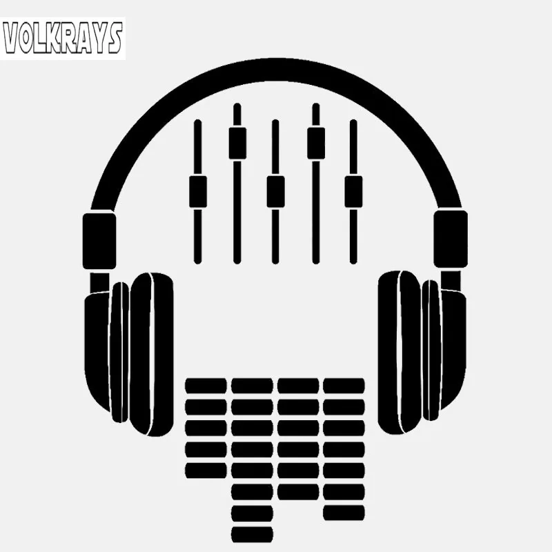Модная Автомобильная наклейка Volkrays для наушников Музыка Dj Рок Аксессуары