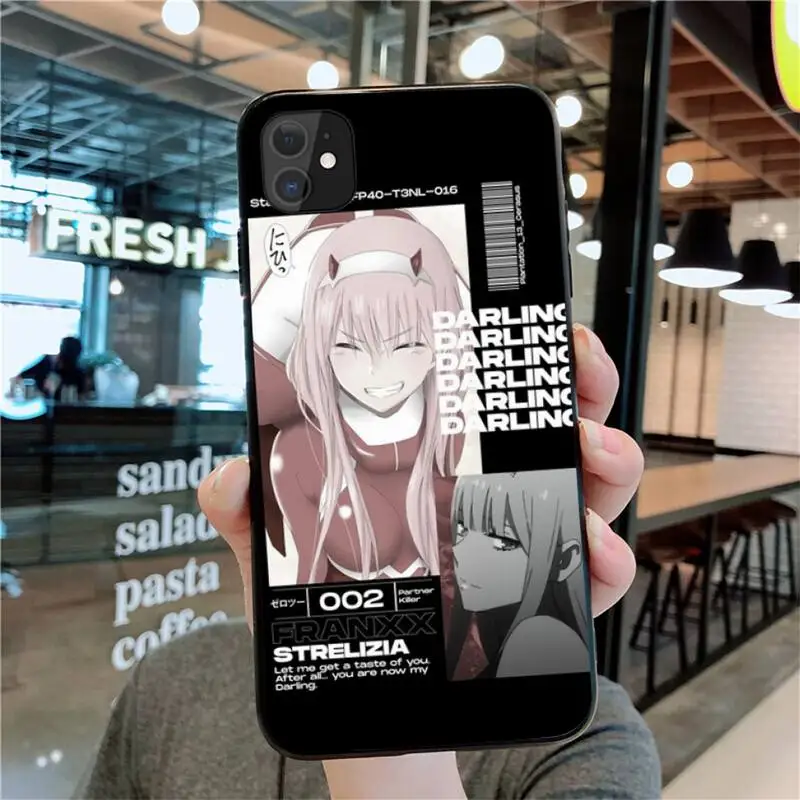 zero two darling in the franxx phone case for iphone 12 11 pro max mini xs max 8 7 6 6s plus x 5s se 2020 xr cover free global shipping