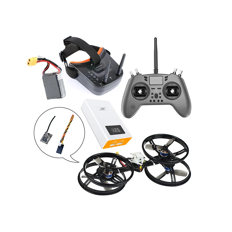 

DIY RTF 175 мм RC FPV Квадрокоптер GHF411AIO Pro F4 3-4S XT1806 2500KV двигатель 1200TVL Global WDR камера 5,8G 40CH очки T-Lite TX