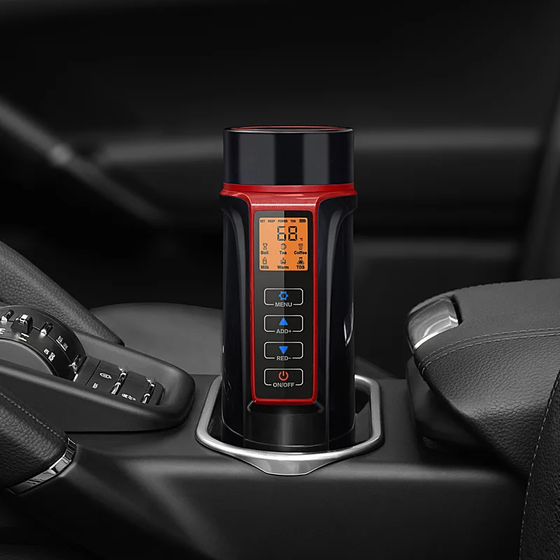

Car Vacuum Water Cup 304 Stainless Durable Chargeable Cups Heating Heat Preservation Water Cups Exclusive Supply Car Accesories