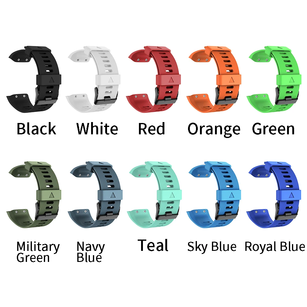 Сменный Браслет для часов Силиконовый Регулируемый мягкий Повседневный Ремешки