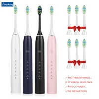 boyakang smart sonic electric toothbrush rechargeable smart timing ipx7 waterproof dupont bristles usb charging byk32