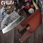 Традиционный кованый кухонный нож ручной работы, молоток, шеф-повара из нержавеющей стали, ножи для приготовления мяса, мясорезка, чехол в подарок