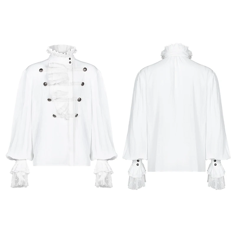 Мужская рубашка в стиле панк готический стиль великолепная парадная с разрезом