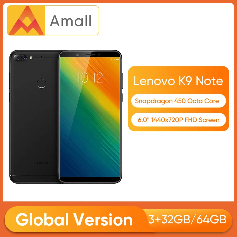 Lenovo K9 Note 32/64GB K5 смартфон 6 'ɿHD экран Восьмиядерный Snapdragon распознавание лица 16MP