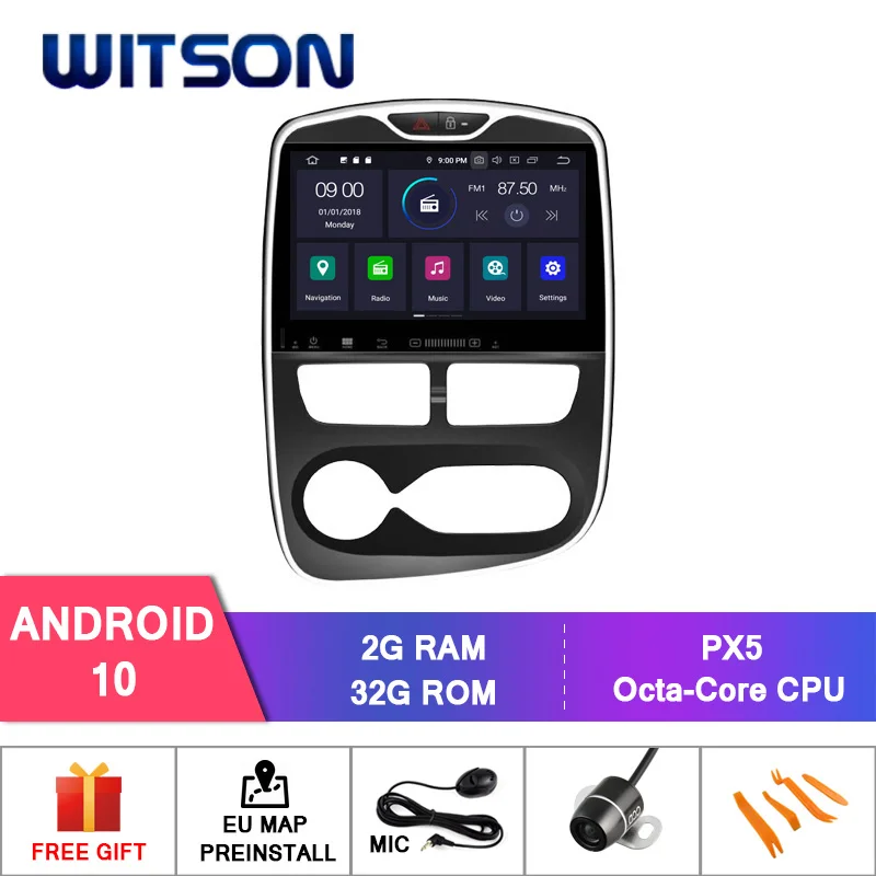 Автомобильный мультимедийный плеер WITSON Android 10 0 GPS-навигация для RENAULT CLIO 2015 стерео