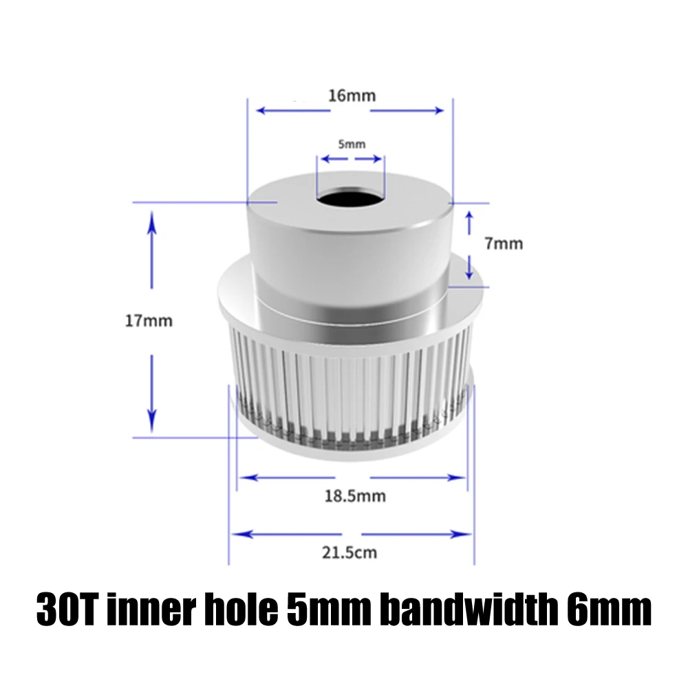 30T inner hole 5mm Gt2 зубчатый шкив 6 мм Полоса пропускания gt2 40 зуб 36 зубьев 30 зубьев Большой шкив 3d части принтера - Цвет: 30T inner hole 5mm