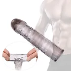 Многоразовый силиконовый презерватив с шипом, накладка на пенис мужской фаллоимитатор, презервативы, удлинитель, накладка на пенис, секс-игрушки