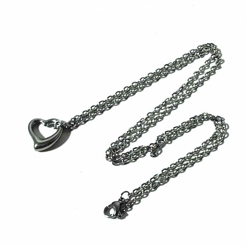 

100% Stainless Steel Necklace for Women Girlfriend Gift Romantic Heart Pendant Chain Necklace for Unisex Jewelry Dropshipping