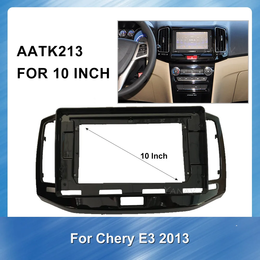 

2 din Car audio radio Plate Dash Install Frame Panel for Chery E3 2013 Car navigation Face Dash Mount Trim Kit DVD Fascia Frame