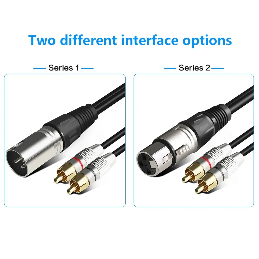 Супер длинный RCA папа 2 XLR 3 Pin Мужской Женский Cannon аудио кабель усилитель