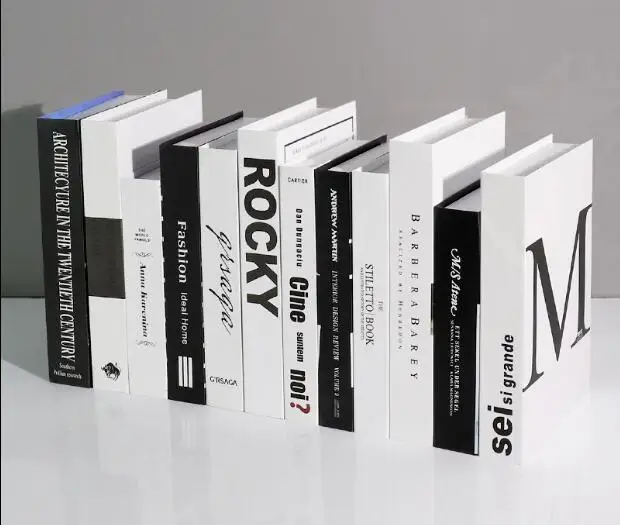 Нордическая поддельная книга простой реквизит книжный шкаф украшения интерьера