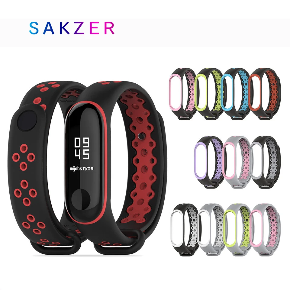 Ремешок для часов Xiaomi MI Band 3 4 5 6 сменный силиконовый спортивный браслет наручных