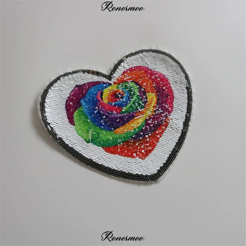 1 шт. блестки сердце вышитые ткани наклейки украшения из пришиты на DIY без клея