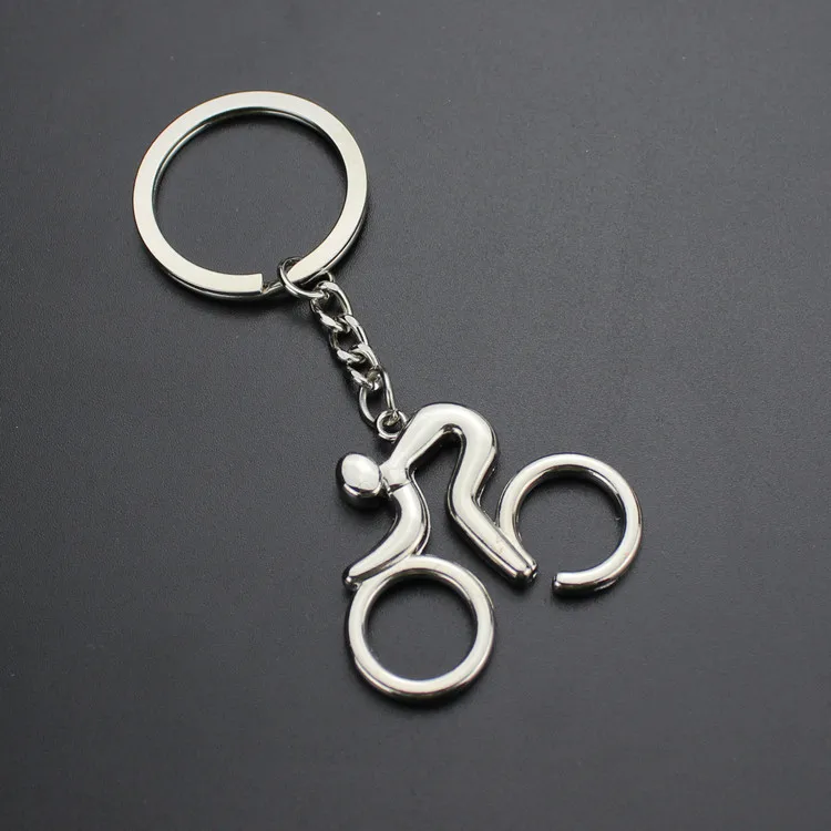 

Creative Biker Keychain Stainless Steel Fashion Metal Polished Bag Car Key Ring Trendy Gift Exquisite Pendant Accessories