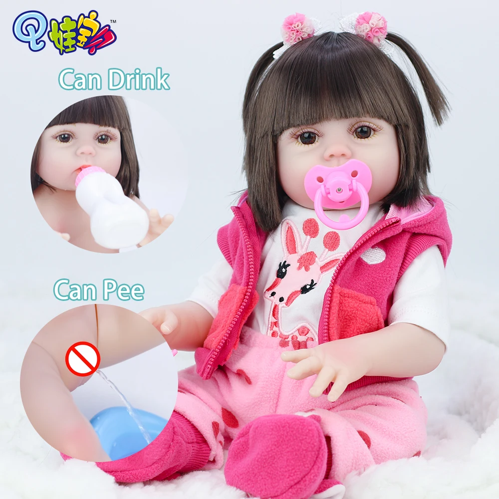 Кукла новорожденная виниловая мягкая 53 см| |