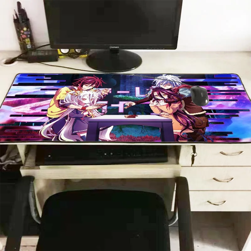 Mairuige Anime Cartoon No Game Life Gamer Speed Mice Retail Large Rubber Waterproof Mousepad Locking Edge Desk Mat for CSGO | Компьютеры и