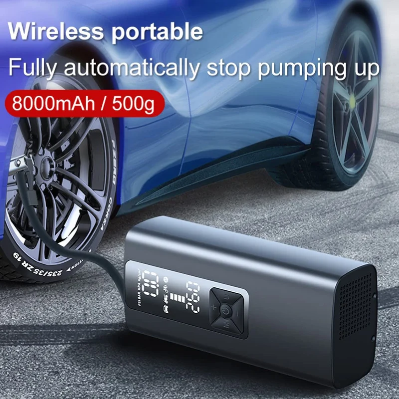 

8000MAh Car Air Compressor 12V 150PSI Electric Wireless Portable Tire Inflator Pump for Motorcycle Bicycle Boat AUTO