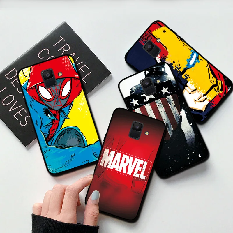 Для samsung Galaxy A6 plus чехол-накладка A8 plus Venom Joker черный чехол ТПУ для samsung A9 A7 A750 Железный человек бампер