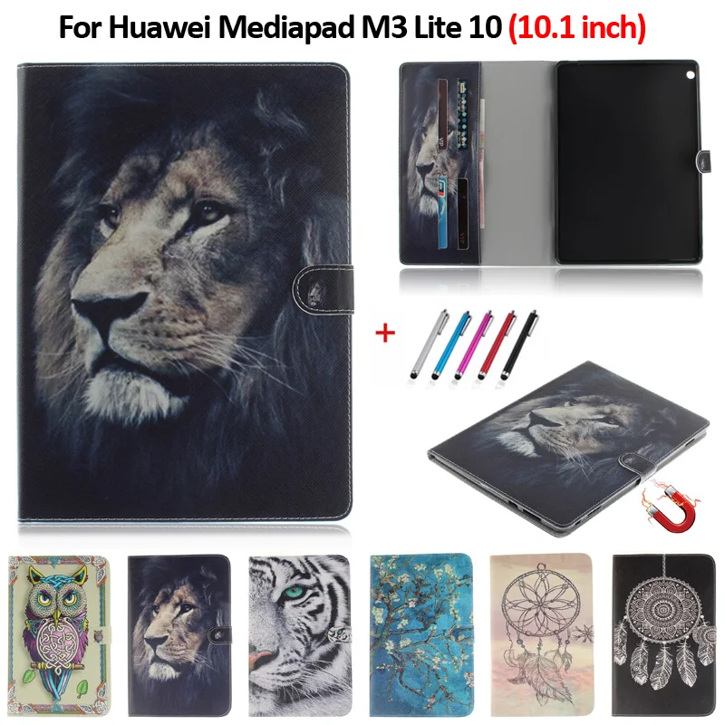 Чехол для Huawei Mediapad M3 Lite 10 1 дюйма модный планшет с изображением тигра льва панды