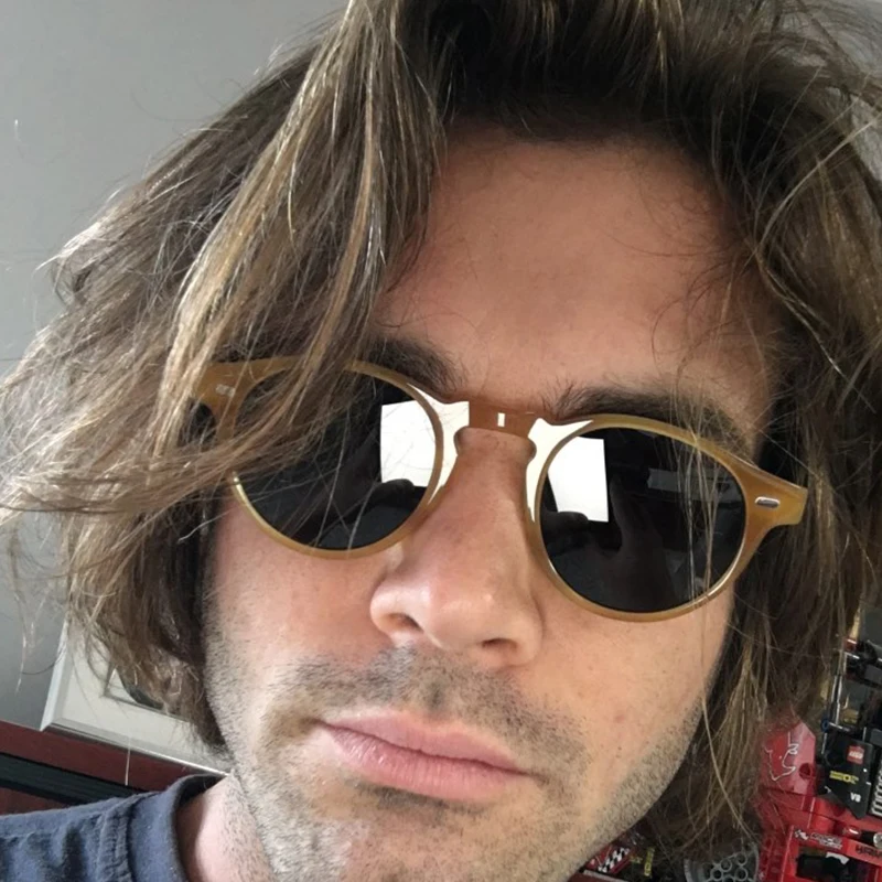 Gregory Peck OV5186 Size47 Oliver Brand Sunglasses Women Sunglasses Men Polarized Round Sunglasses with OP Logo Original Box