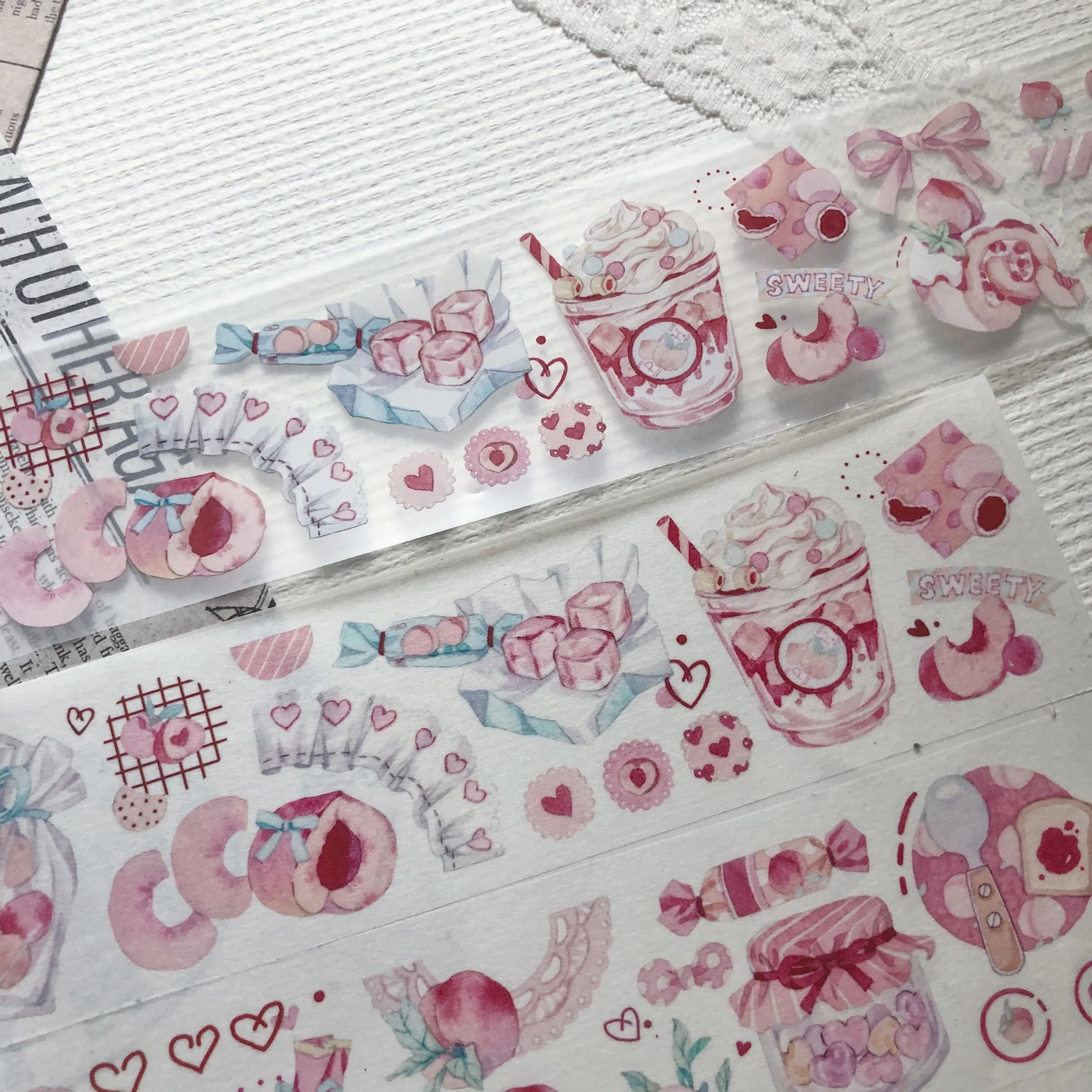 

Pink Peach Washi Tapes Bullet Journal Masking Tape Adhesive Tape DIY Scrapbooking Washi Stickers