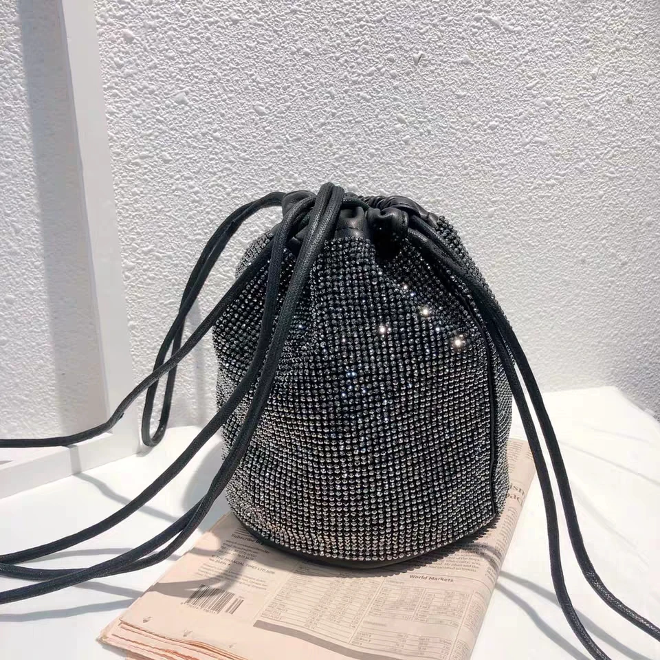 Новинка весны 2019 Корейская женская сумка милая маленькая мешок с бриллиантами