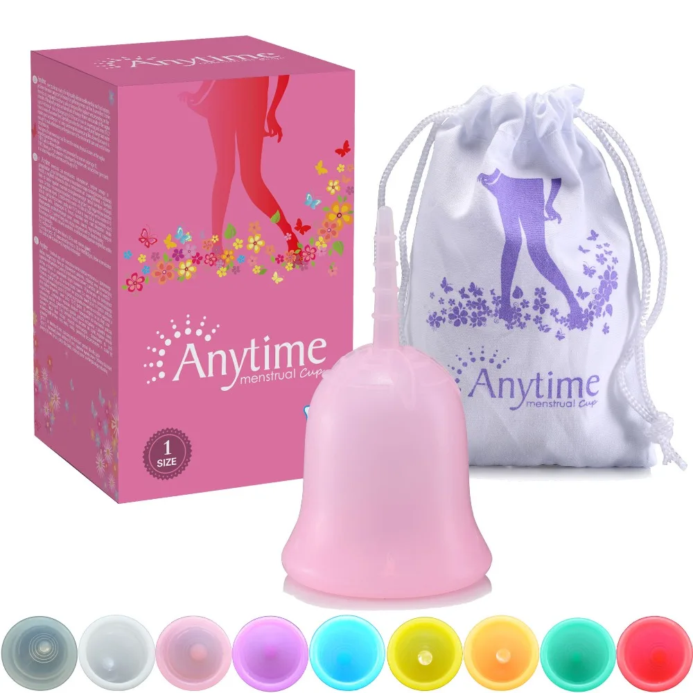 Anytime Menstruation Cup Health Care Women Menstrual Cup 100% Medical Silicone Menstrual Cup Feminine For Lady Coletor Menstrual