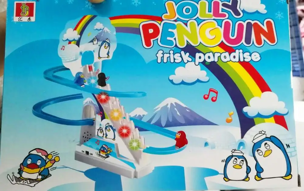 Детский Забавный Пингвин музыкальные игрушки пазл для родителей и детей горка