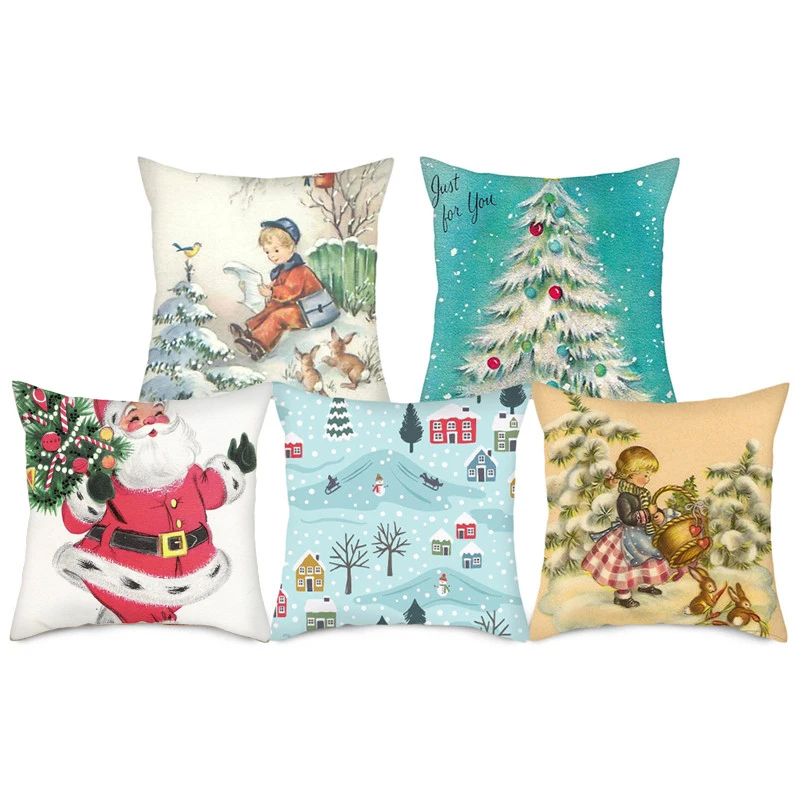 

Nanacoba Short plush Cushion Cover Cute Squirrel Animals Pillow Covers Home Sofa Car Decorative Throw Pillowcase 45x45cm