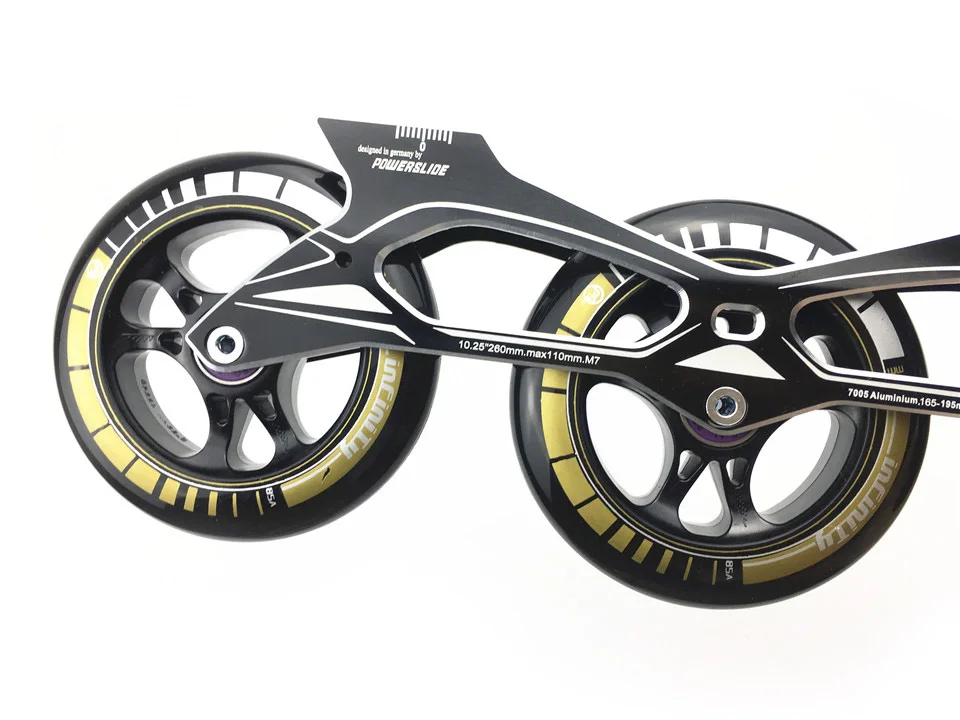 Powerslide скоростная роликовая рама 3*110 мм с 110 мм Powerslide Infinity Skating 85A колеса для 150-195 мм расстояние Patines база