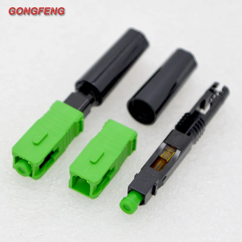 300 шт. Новый SC/APC Волоконно оптический Быстрый разъем FTTH встроенный волоконно