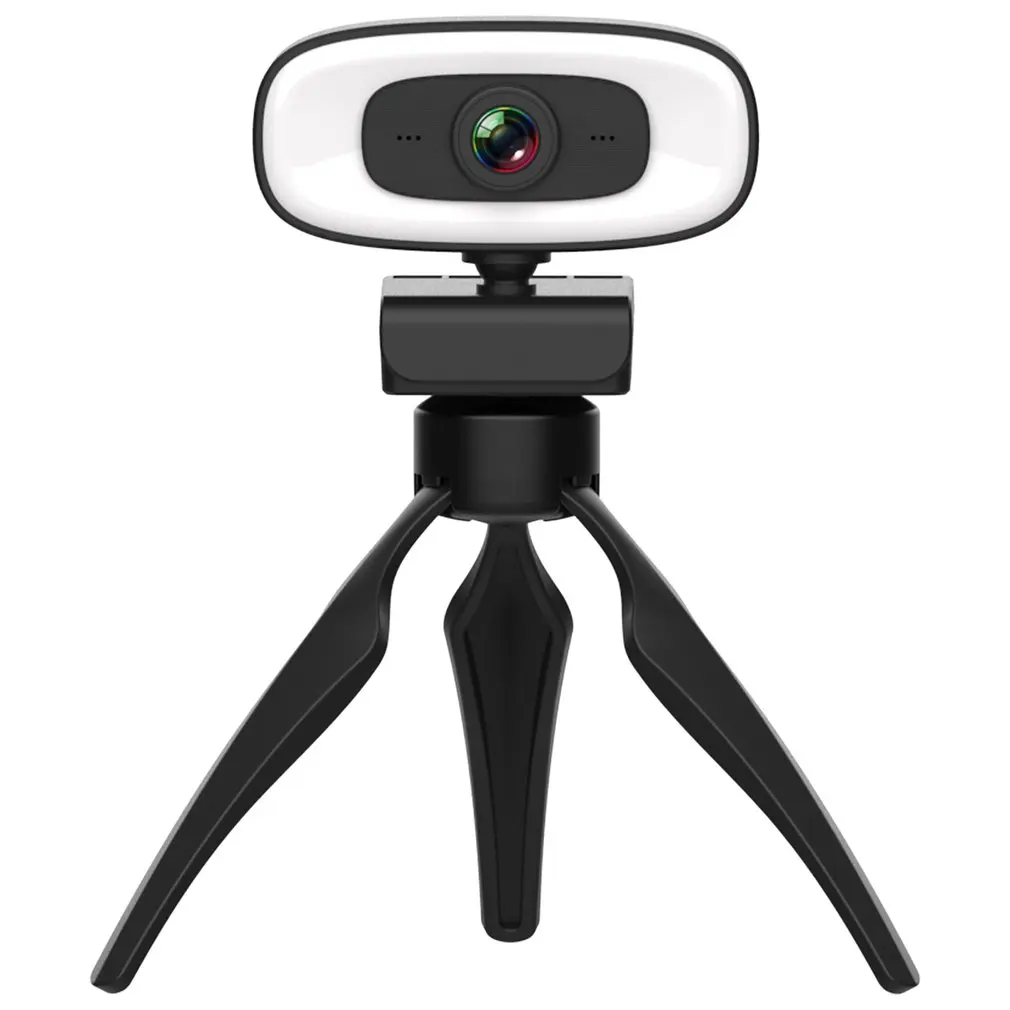 Webcam 2K Auto Focus USB Full HD Ring Light Web Camera with Noise-reducing Stereo Mic for Mac Laptop PC Video Live Streaming | Компьютеры