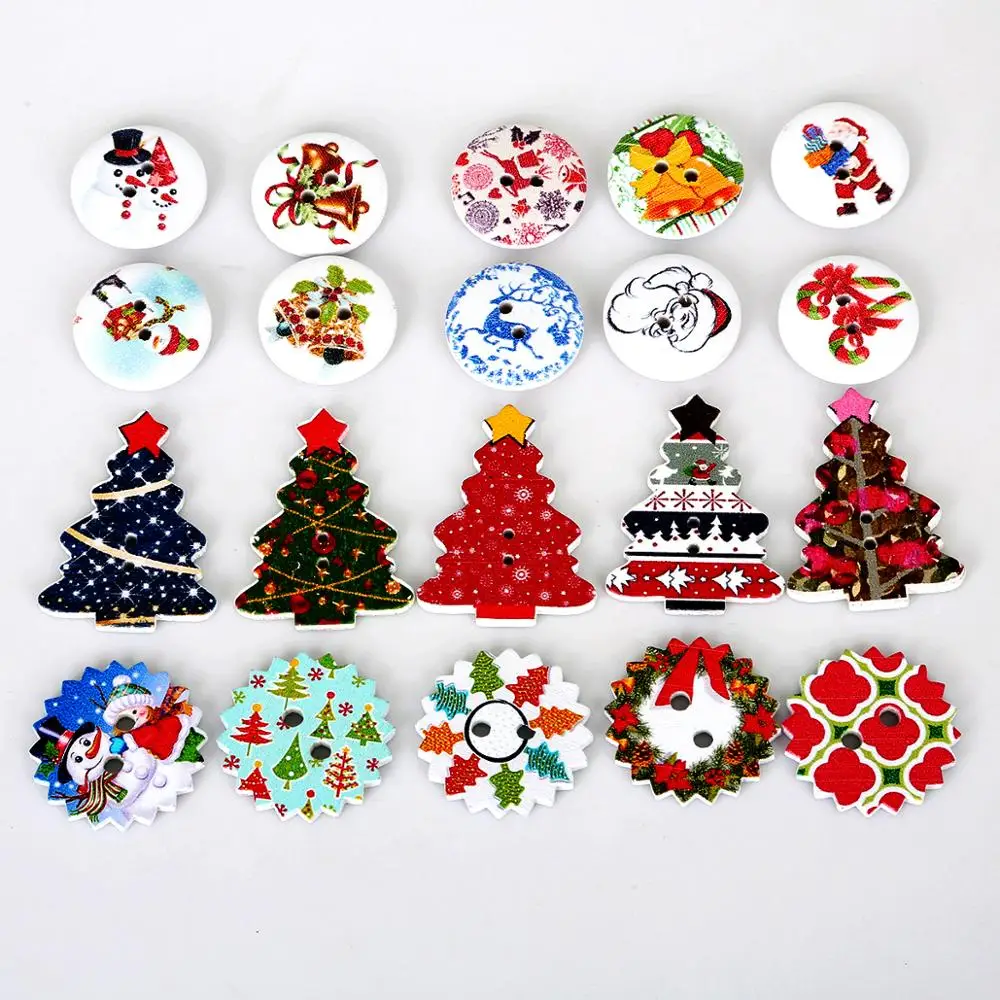 Деревянные швейные пуговицы разные цвета 50 цветов 2 отверстия размеры смешанный