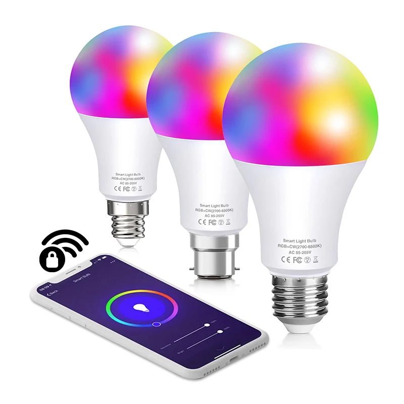 

Smart Led Bulb E27 E14 B22 Compatible with Google Home Alexa Homekit Colored Decorative Edison Wifi Rgb Light Bulbs for House