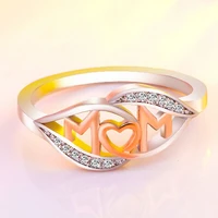 new silver color ring classic exquisite temperament female models mother inlaid zircon hand jewelry mothers day gift