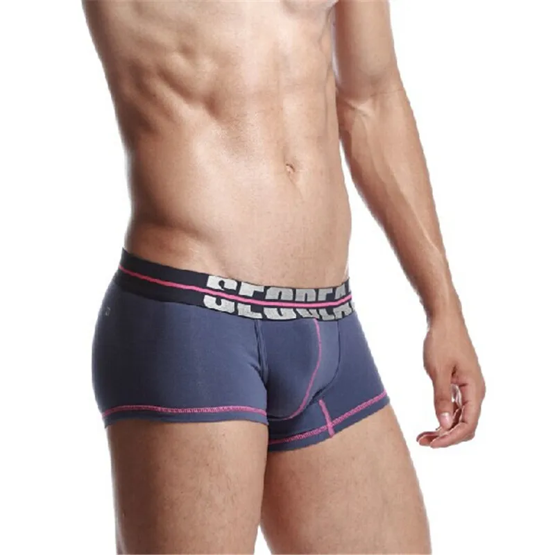 Боксеры мужские с заниженной талией пикантное нижнее белье цветной пояс 3 цвета