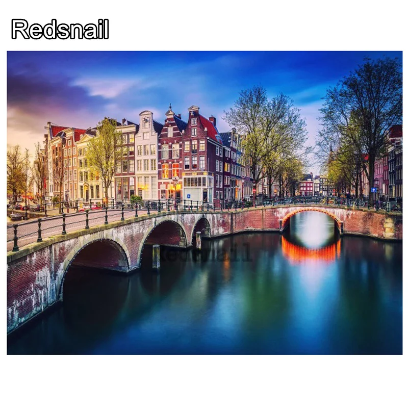 5D алмазная живопись для рукоделия вышивка крестиком Амстердам Нидерланды