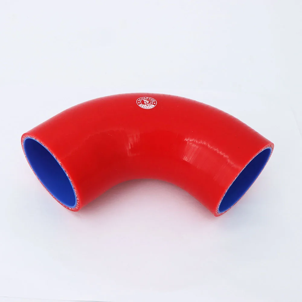 

90 degrees 51 57 63 70 76MM Silicone Hose Elbow Rubber Joiner Bend Tube for Intercooler Cold Air Intake Hose + clamp