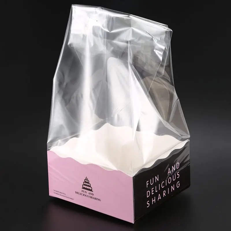 JEYL 10 Sets Cookie Candy Bread Plastic Paper Packing Bags Boxes Clear Party Gift Chocolate Wedding Self Stand Bag | Дом и сад