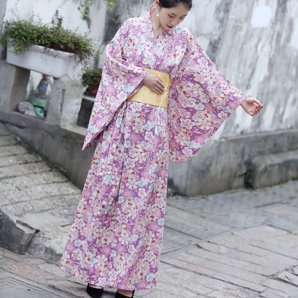 Женское платье в японском стиле новое кимоно хлопковое льняное с рукавами