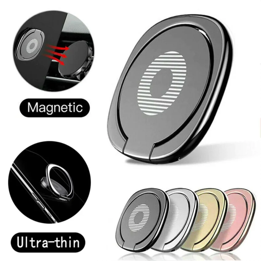 

New Finger Ring Holder 360 Degree Mobile Phone Smartphone Finger Stand Holder Round Phone Ring Car Mount Stand Magnetic Hot Sale