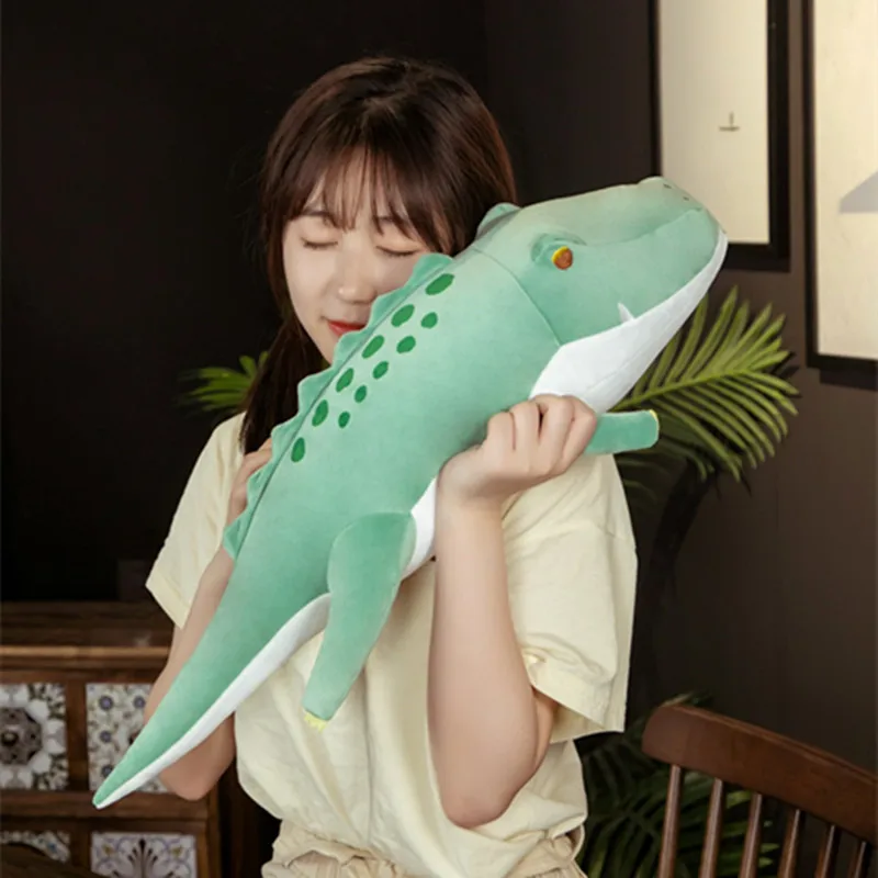 Гигантская Реалистичная плюшевая игрушка-крокодил 55/65 см мягкая набивная