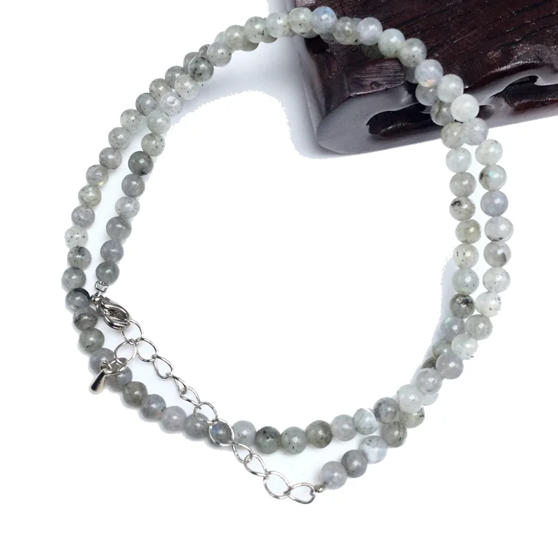 4 мм тигровый глаз Лабрадорит кальдалит индийский агат Круглые бусины ожерелье