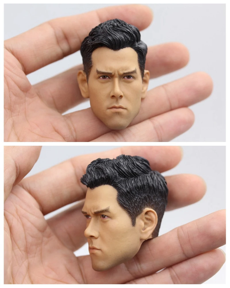 

1/6 солдатская марионетка Пэн юянь голова скульптура китайский суперзвезда красивый парень кунг-фу мачо Grandmaster Мужская голова для коллекции