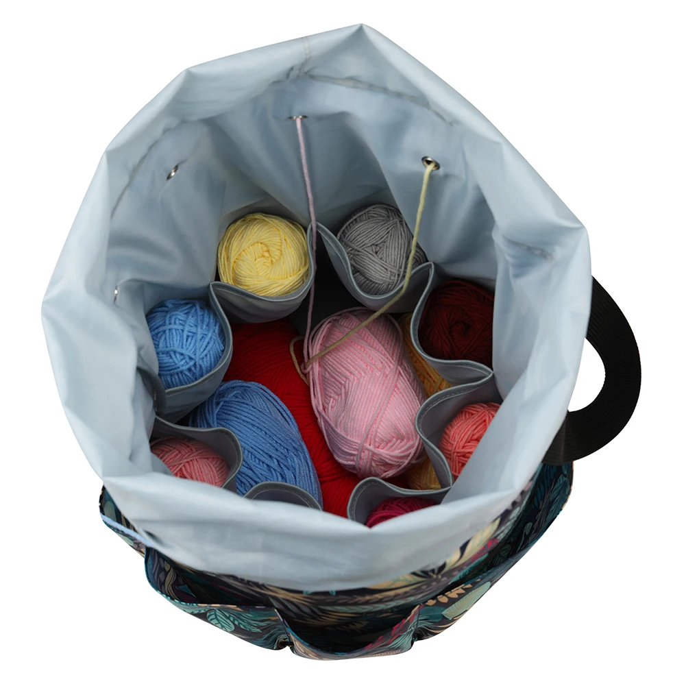 Синий с принтом Многофункциональный Вязание сумка DIY Швейные инструмент чехол